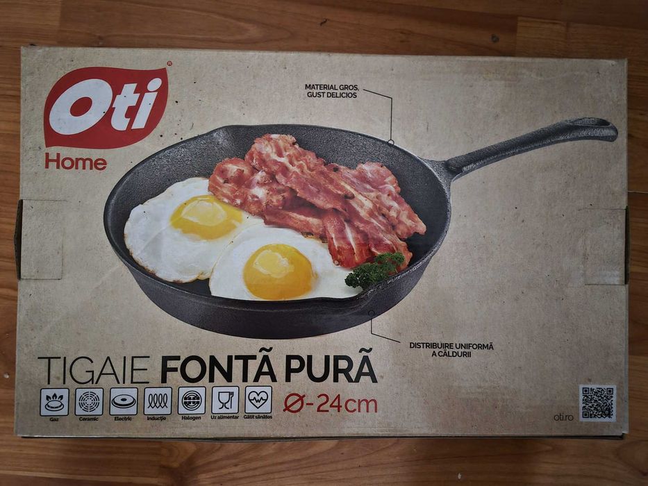 Tigaie Oti Home din fontă pură, diametru 24 cm