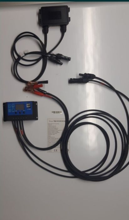 Kit cu panou solar fotovoltaic 12V 100W rulota camper foisor cabana