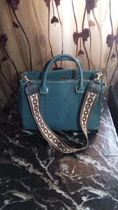 Сумка бирюза размер 30 на 35