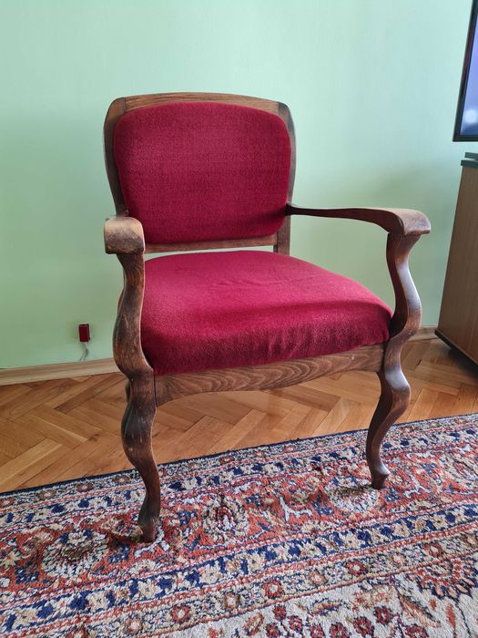 Ретро диван с две кресла/ фотьойл и две табуретки