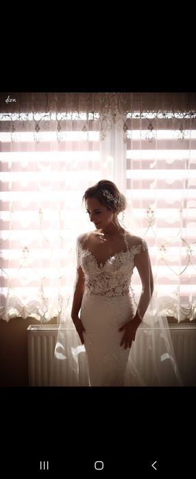 Rochie de mireasa 2 in 1 cu trena detasabila