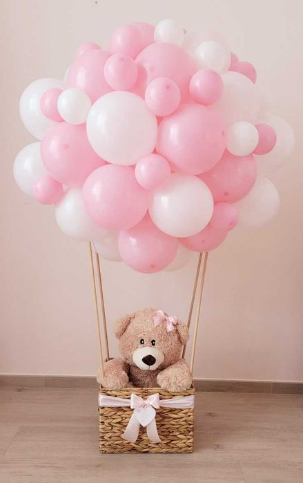 Рожден ден! Кутия с балон и цветя