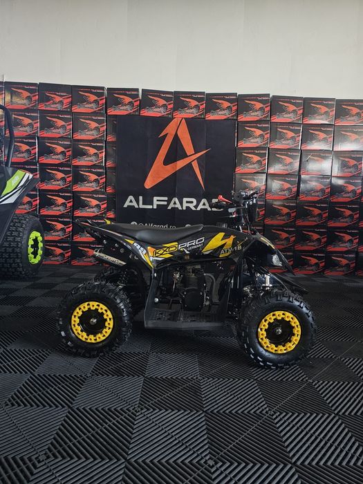 ATV KXD PRO Germany Raptor pentru copii, pe benzina de 49cc in 2 Timpi, roti 6 inch, se poate limita viteza, Nou adus din Germania