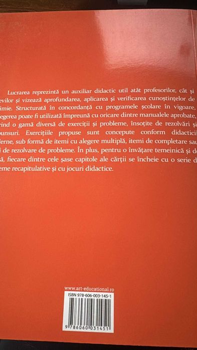 Chimie pentru gimnaziu. Exercitii, probleme si jocuri