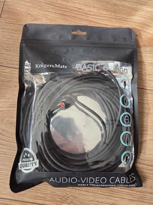 Cablu RCA Stereo Subwoofer / Audio 5m Krüger&Matz Basic Edition - Ca nou