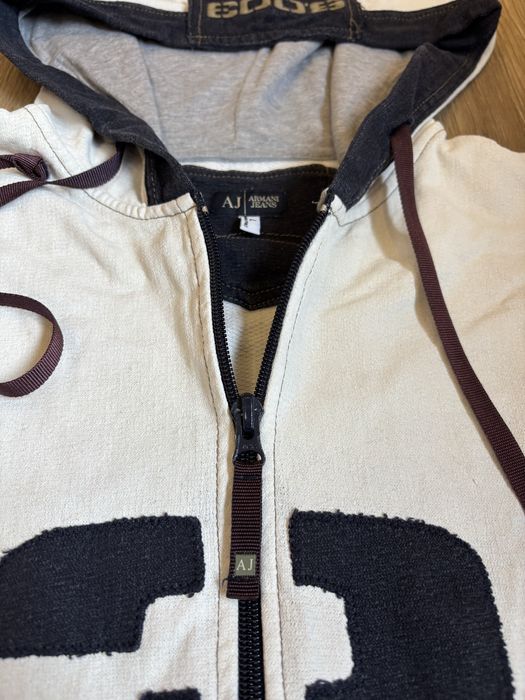 Jacheta cu glugă Armani Jeans made Italy cotton Hemp cânepă retro