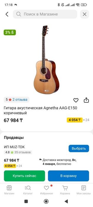 Гитара Agnetha AAG