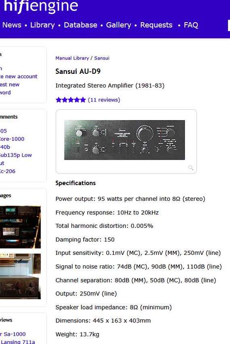 SANSUI AU-D9 amplificator High-End de referinta vintage *1981