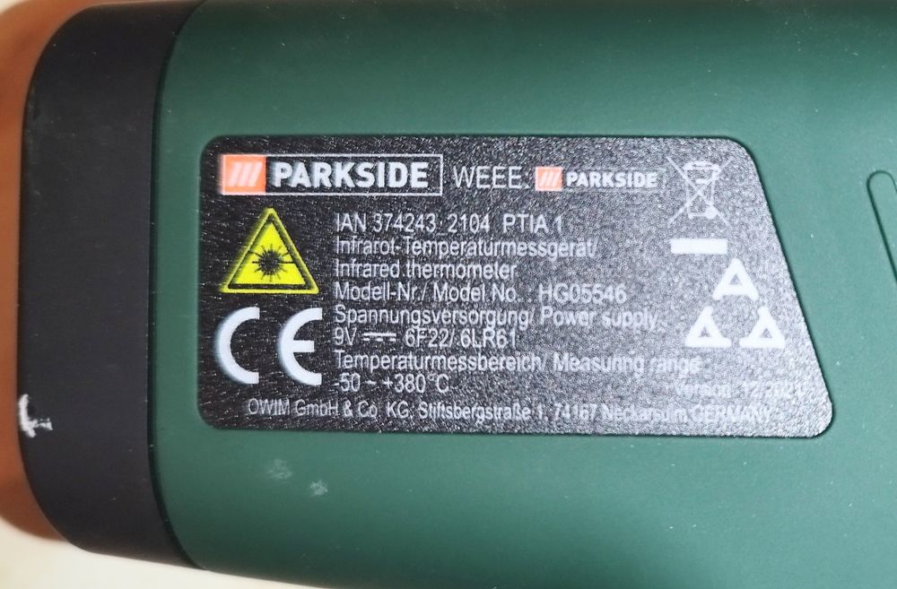 Безконтактен IR инфраред термометър -50+380 градуса