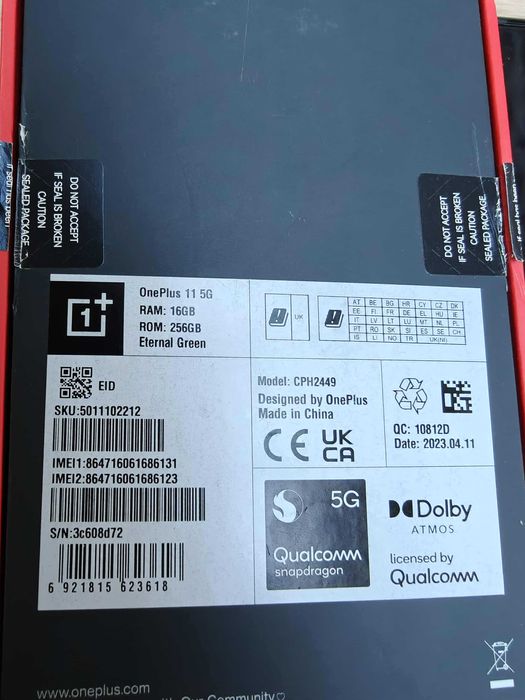 Oneplus 11 256/16 GB