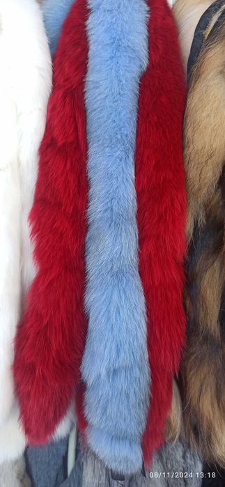 Елегантни дамски естествени  кожи от лисица за яки и качулки!