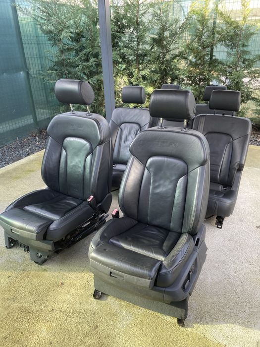 Interior Audi Q7 S-line cu 7 locuri si incalzire in scaune 2008-2015