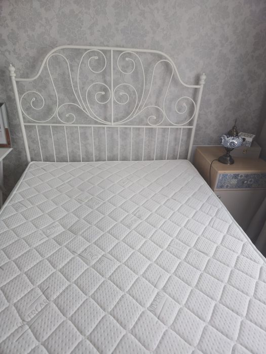 Двойно легло IKEA LEIRVIK + подматрачни рамки - без матрак