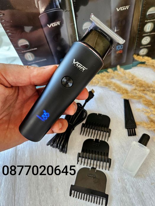 VGR V-937 Професионален жичен и безжичен тример за коса (черен)