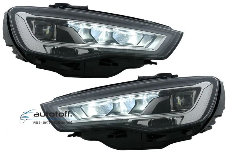 Faruri Full LED Audi A3 8V (13-16) HID/XENON cu Semnalizare Dinamica Secventiala