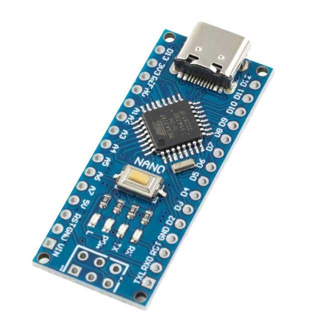 Placa Nano cu USB-C, Compatibila cu Arduino Nano, V3.0, Albastru
