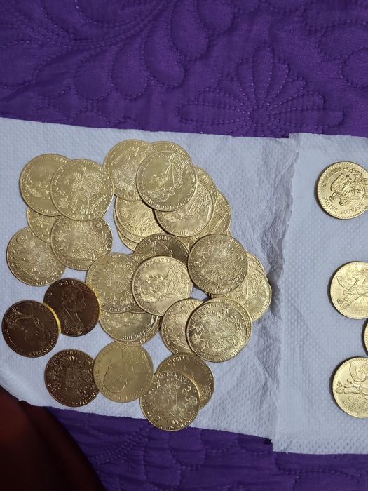 Moned placate cu aur de 24k Franc ios