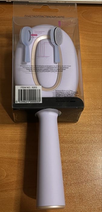 Четка за коса със самопочистващ се бутон Omnia, лилава