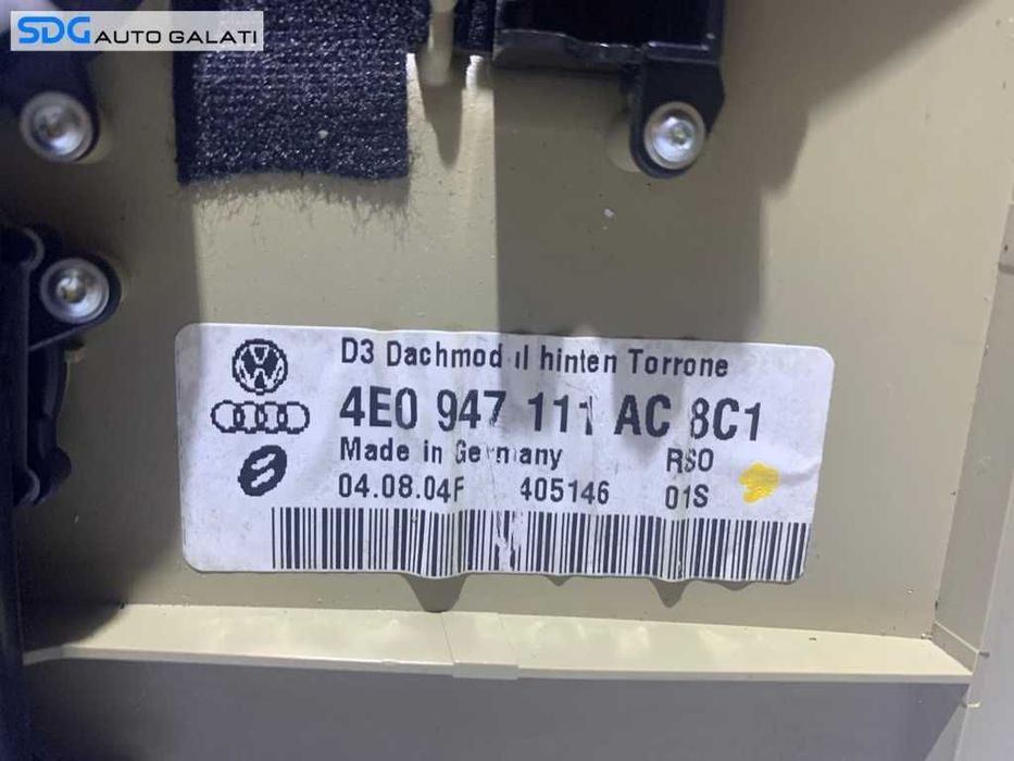 Plafoniera Lumini Lampa Iluminare Plafon Habitaclu Audi A8 D3 2002 - 2009 Cod 4E0947111AC  [L8380]