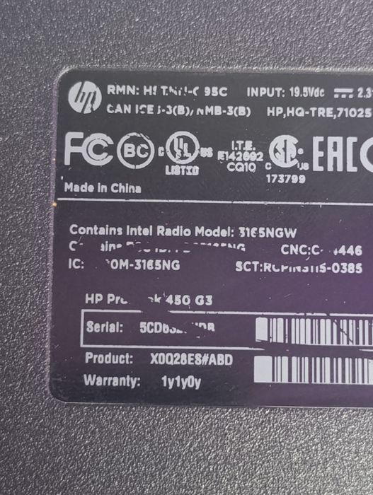 Laptop office  hp 450 g3 15.6 inch procesor Intel i5 6200u 8gb ram
