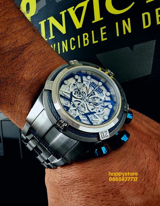 часовник INVICTA Zeus-Reserve Silver 52 mm, Инвикта нов