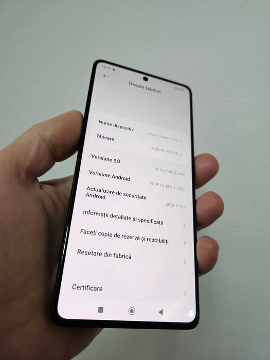 Xiaomi redmi note 13, 128 gb, impecabil, Garantie.