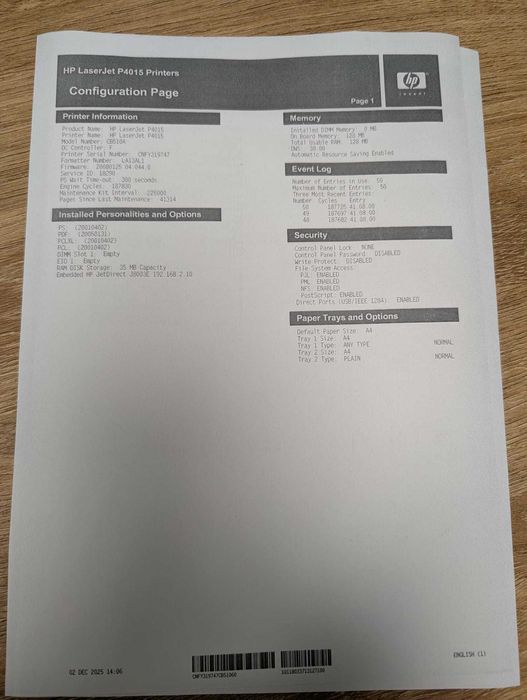 Лазерен принтер HP LaserJet P4015