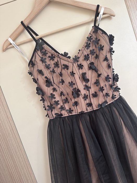 Мини рокля ARIA Lorreti дантела тюл размер XS - M