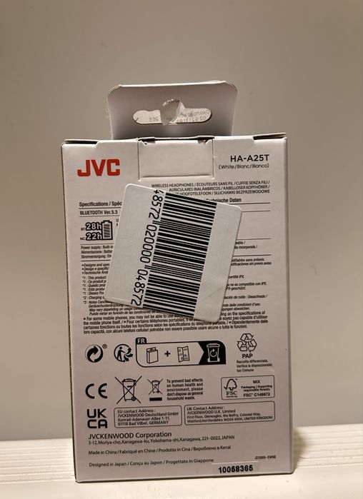 Безжични слушалки JVC HA-A25T Memory foam earbuds