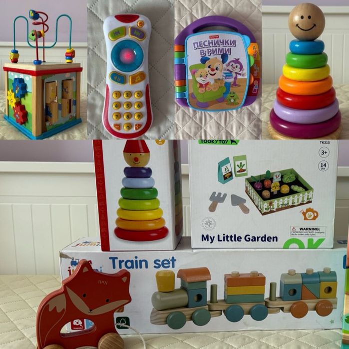 Дървени и музикални играчки – Eichhorn, Hape, Fisher Price – като нови