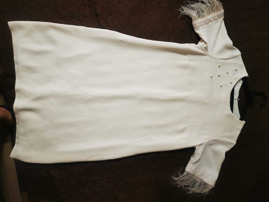 Официална бяла рокля Arogans