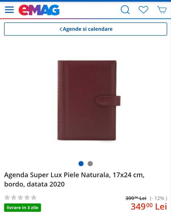 Agenda din piele naturala