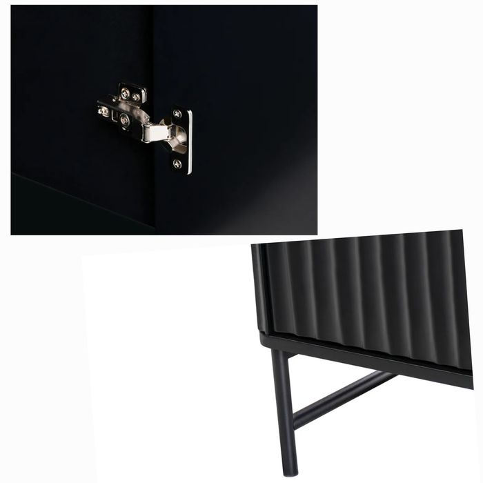 NOU Comodă înaltă "GLASTONBURY", negru