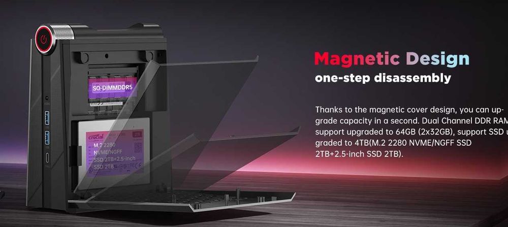 Mini PC Мини Компьютер AMD Ryzen 9 6900HX. 32Gb DDR5. SSD 512Gb.