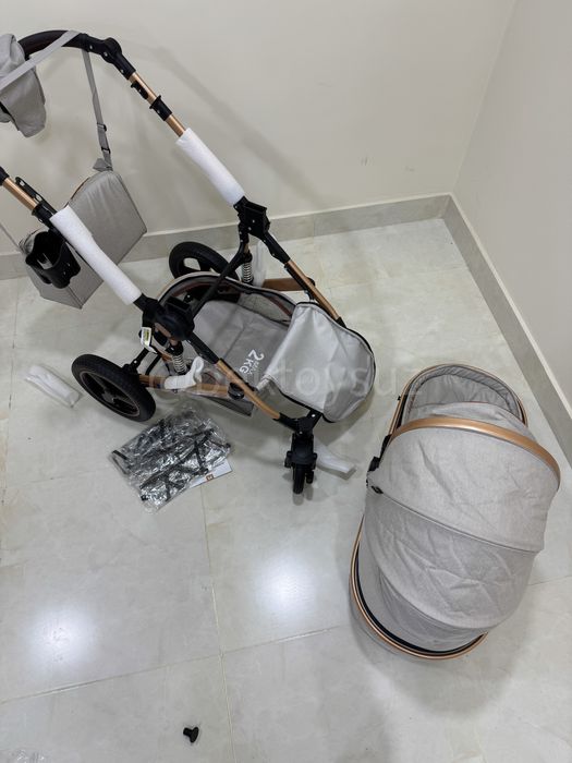 Коляска 3в1 Ining Baby K023 PRO | Люлька + Прогулочный блок | 0–3 лет