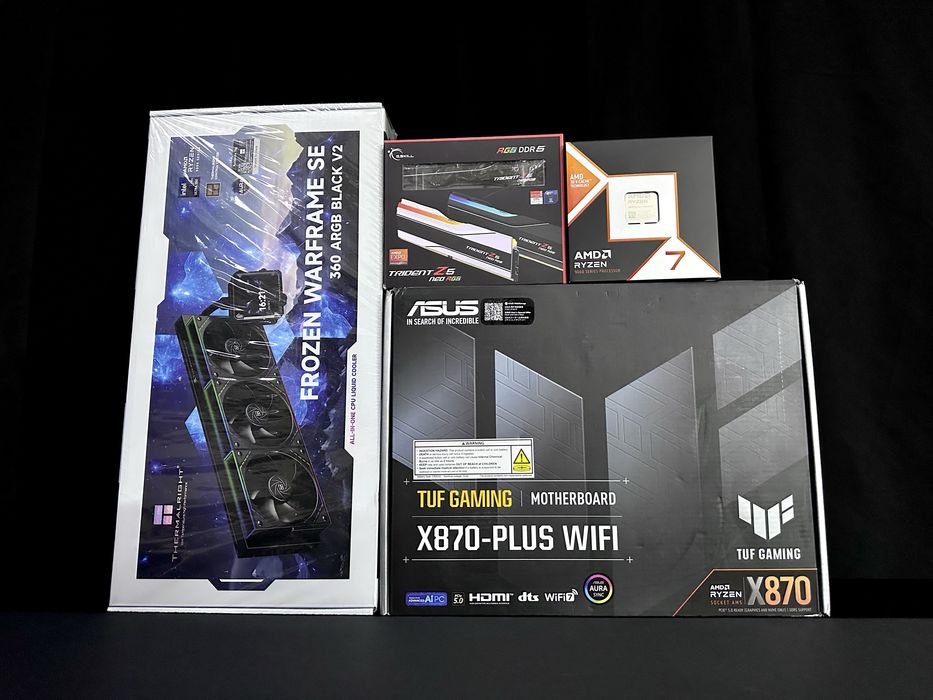 Amd Ryzen 7 9800X3D+ G.Skill 32GB+ SE 360 argb+ Asus TUF Gaming X870-P