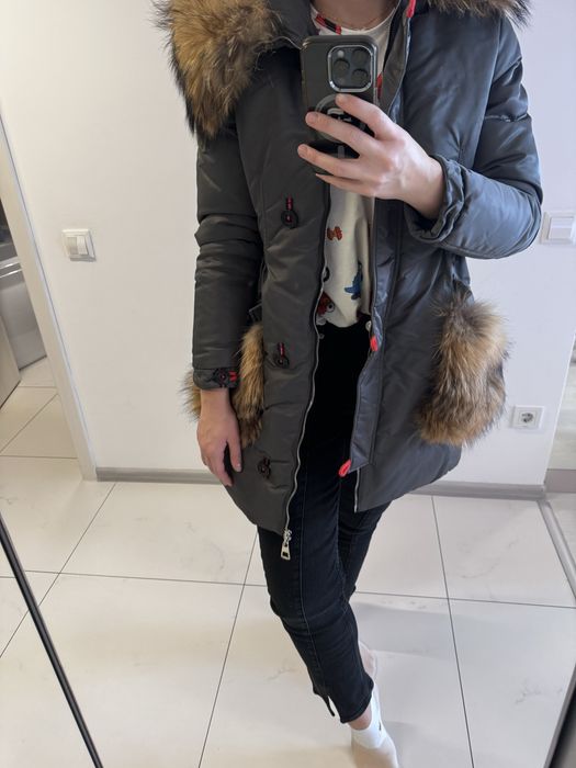Geaca parka cu blana naturala