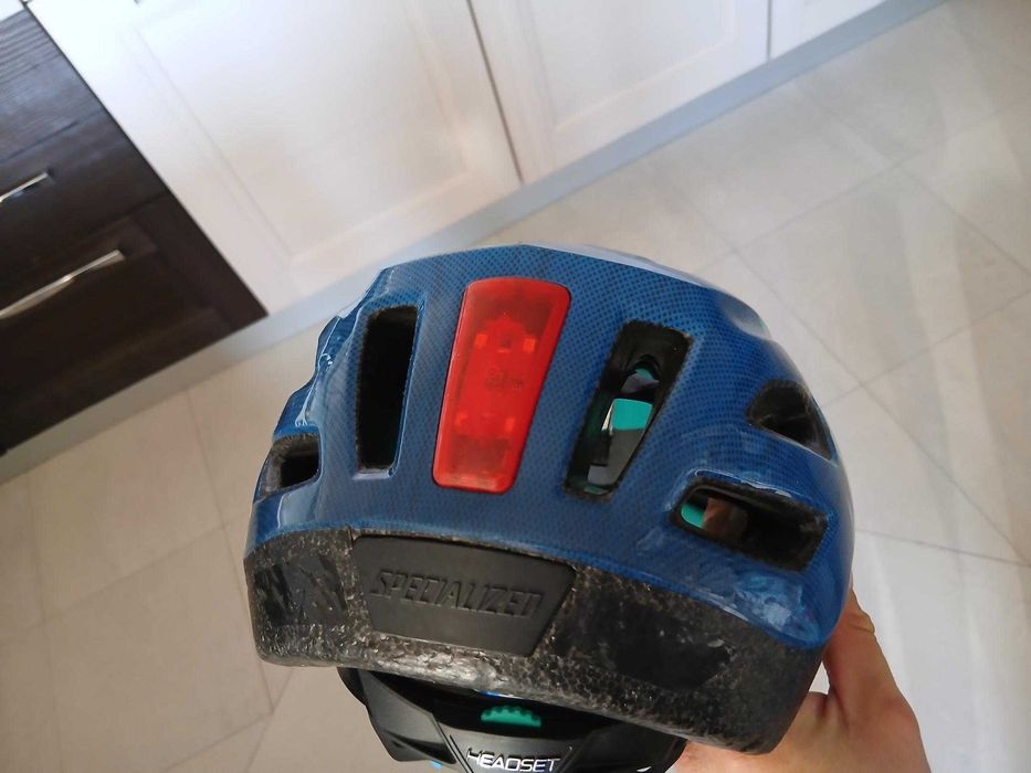 Детска каска Specialized, 52-57см, синьо-зелена