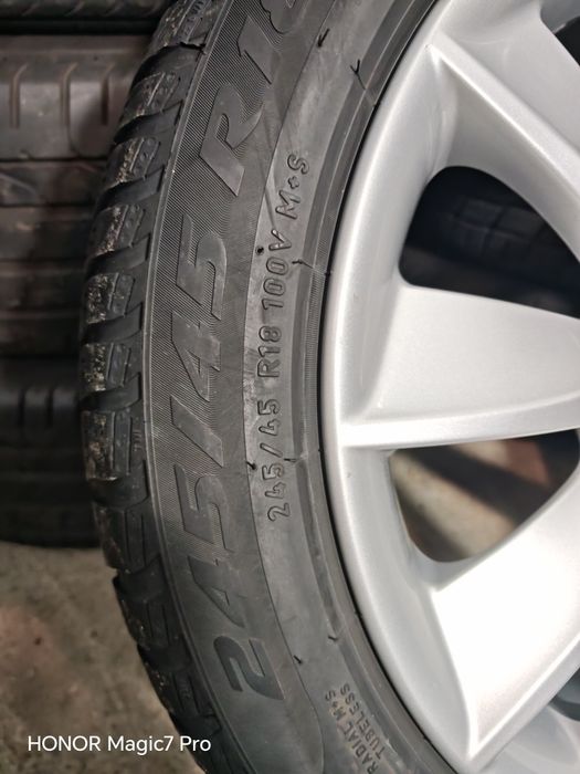 Jante originale BMW seria 5 F10-F11 245 45R18 iarna Pirelli 2022