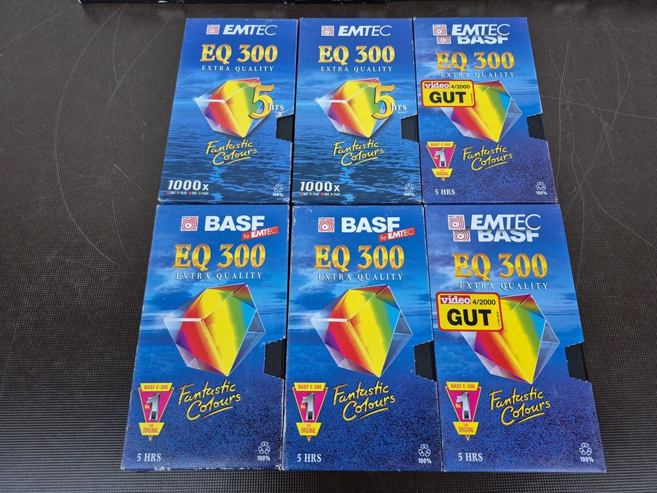 Vând 12 casete video VHS originale Basf de 300 minute ( 5 ore)cu filme