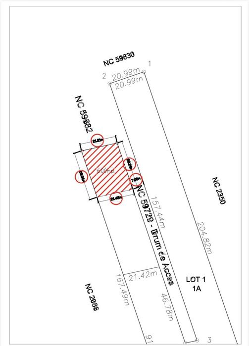 Teren de vânzare 600mp, acces amenajat