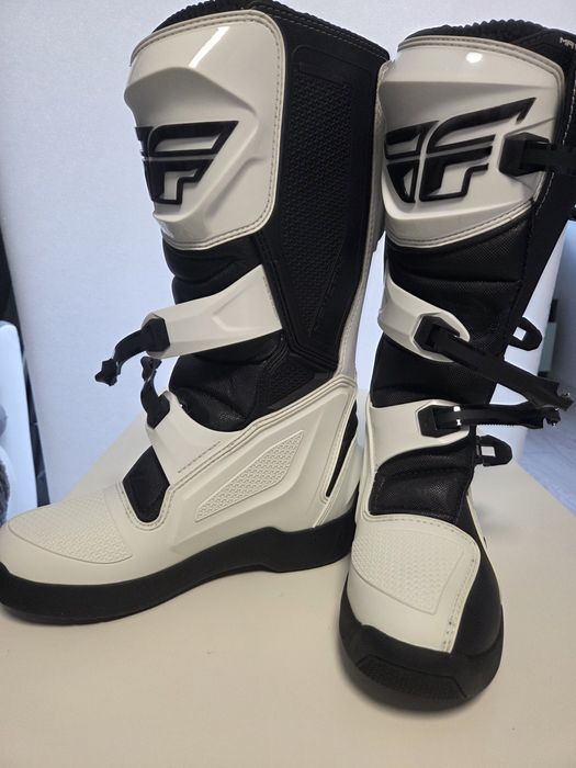 Cizme cross/enduro Maverik Fly Racing- Negru,Alb
