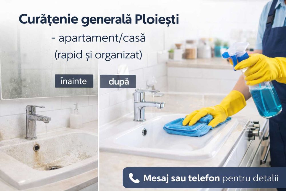 Curățenie generală Ploiești – apartament/casă (rapid și organizat)