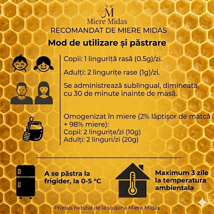 Lăptișor de matcă 100% natural și proaspăt – Direct de la stupină