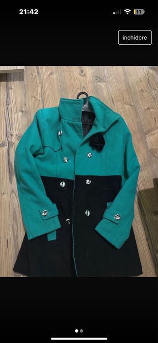 Palton verde marimea 38