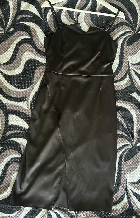 Rochie eleganta Silky Satin Black