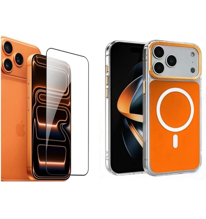 Husa Metalic Anti Soc + Folie Sticla - Iphone 17 PRO/17 PRO MAX