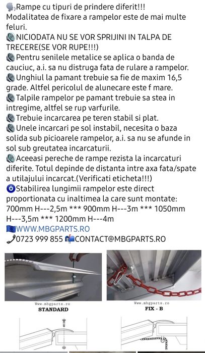Rampe cale din aluminiu calitate premium cu TUV