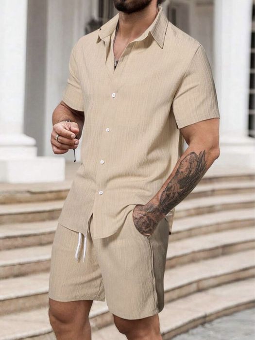 Compleu De Vara Camasa+Pantaloni Scurti Barbati