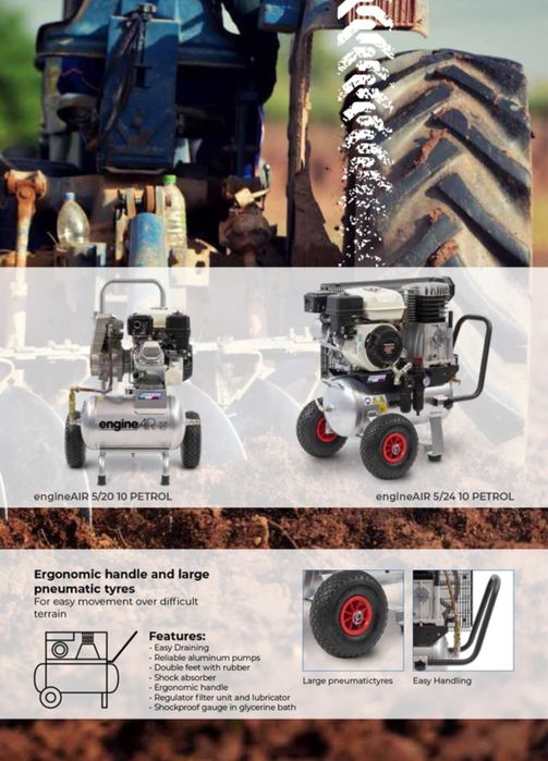 Motocompresoare / Compresoare cu motor termic Honda /Lombardini/Kohler